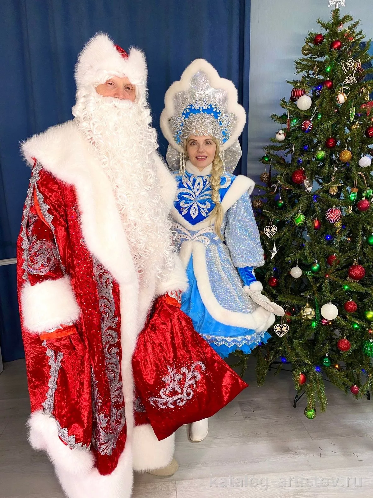 Дед Мороз с баяном и Снегурочка — фото 8